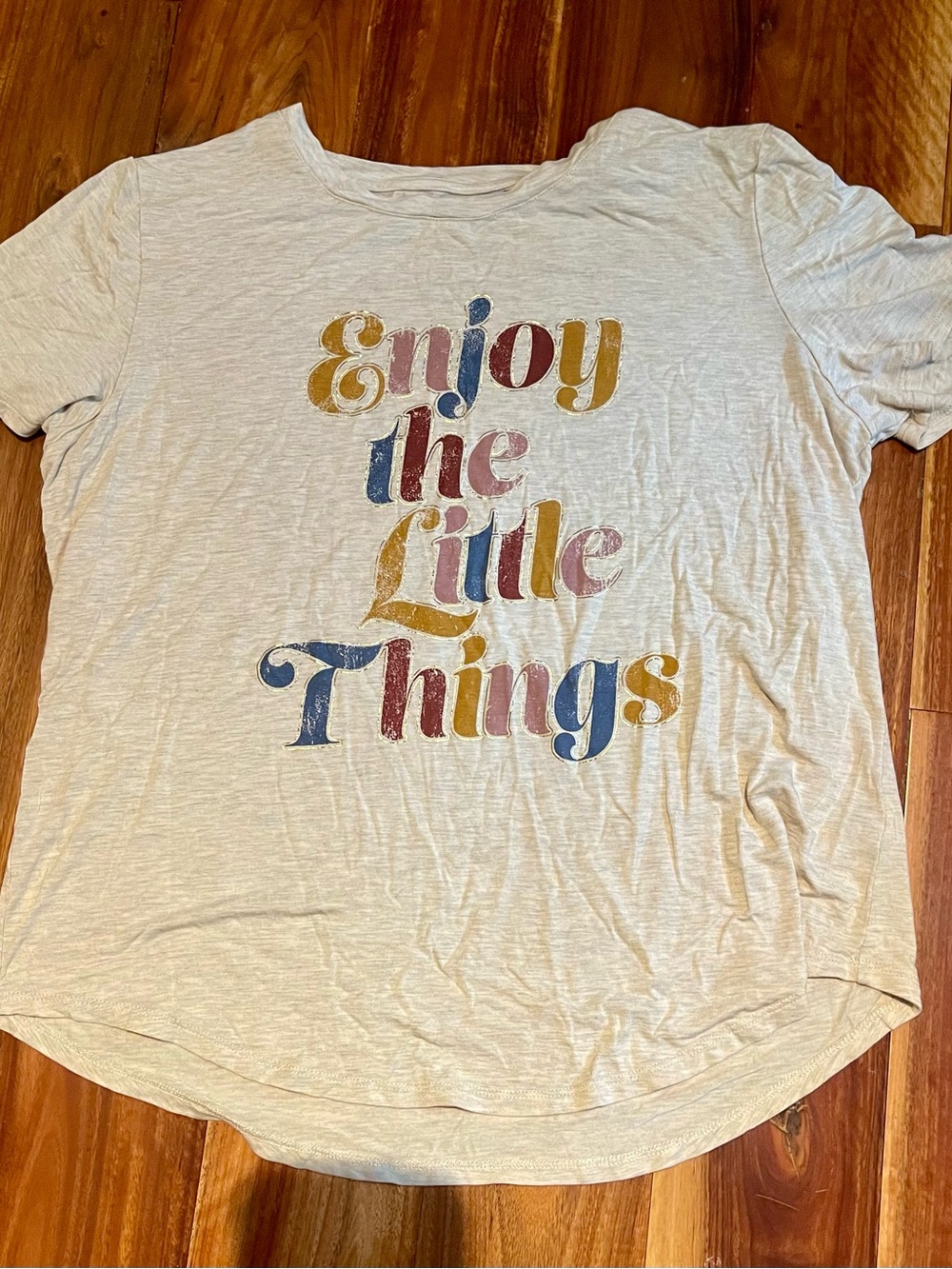 Maurice’s - Enjoy The Little Things Graphic Tee - Cream - Size Large